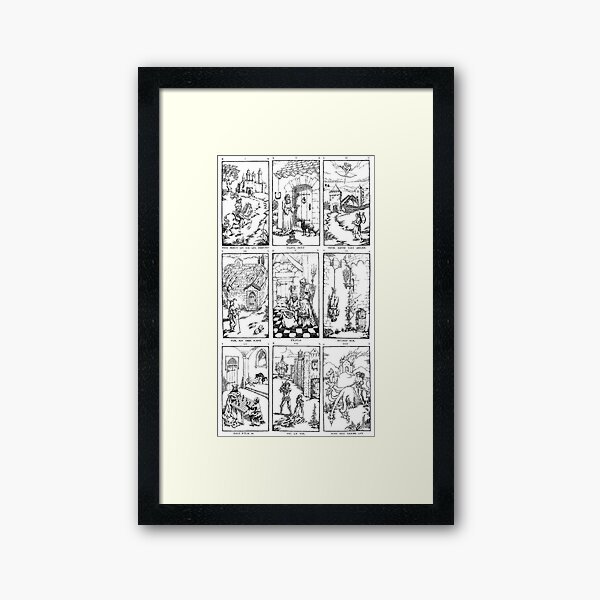 Nine Gates of the Kingdom of Shadows Framed Art Print