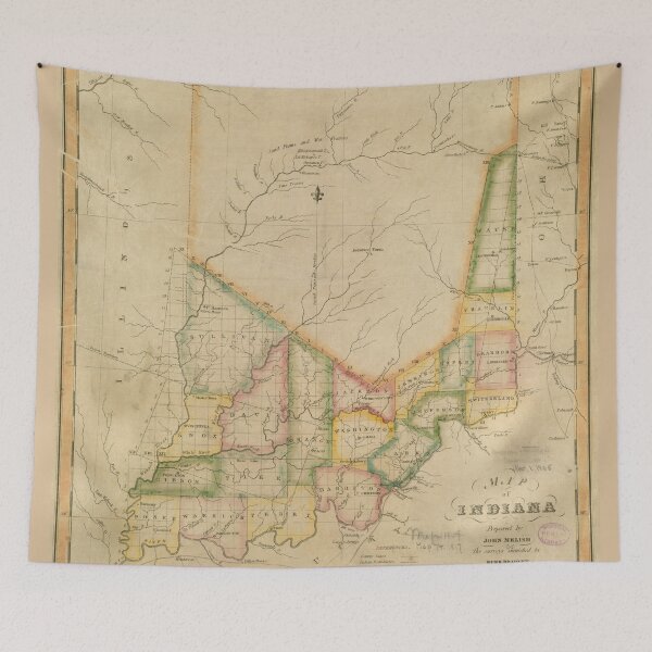 Item preview, Vintage Map of Indiana (1817) designed and sold by BravuraMedia.
