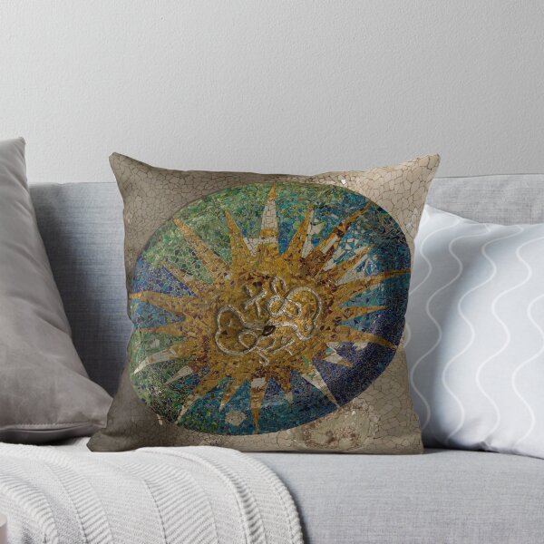 Item preview, Stylized Sun - Antoni Gaudi Ceiling Medallion at Hypostyle Room in Park Guell - Right Horizontal designed and sold by Georgia Mizuleva.