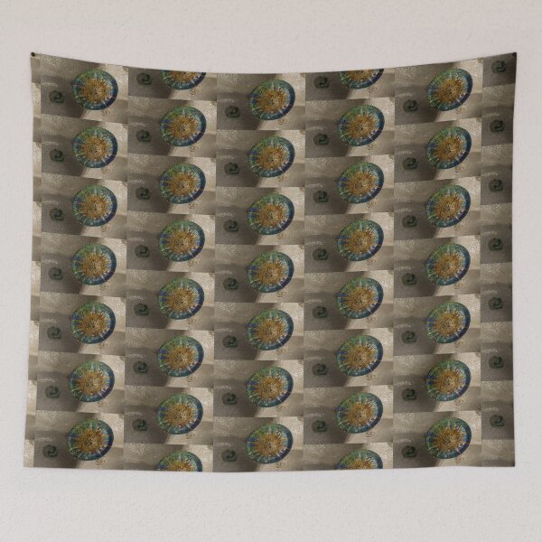 Item preview, Stylized Sun - Antoni Gaudi Ceiling Medallion at Hypostyle Room in Park Guell - Right Horizontal designed and sold by Georgia Mizuleva.