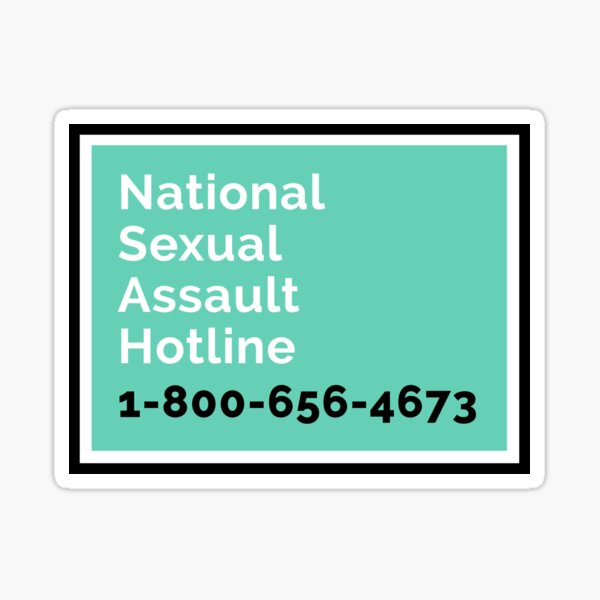 National Sexual Assault Hotline (U.S.) Sticker
