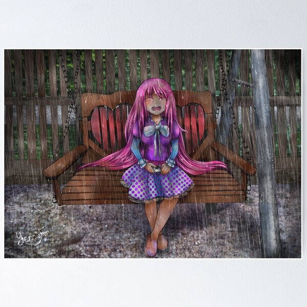 Dark Anime Girl Wall Art Anime Aesthetic Print Gothic Emo Gamer Room Art  Gaming Gift Pink Pastel Egirl Horror Lofi Purple Anime 