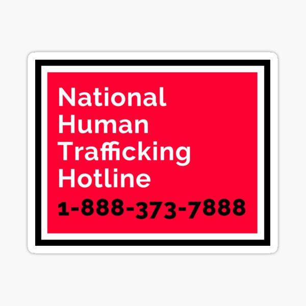 National Human Trafficking Hotline (U.S.) Sticker