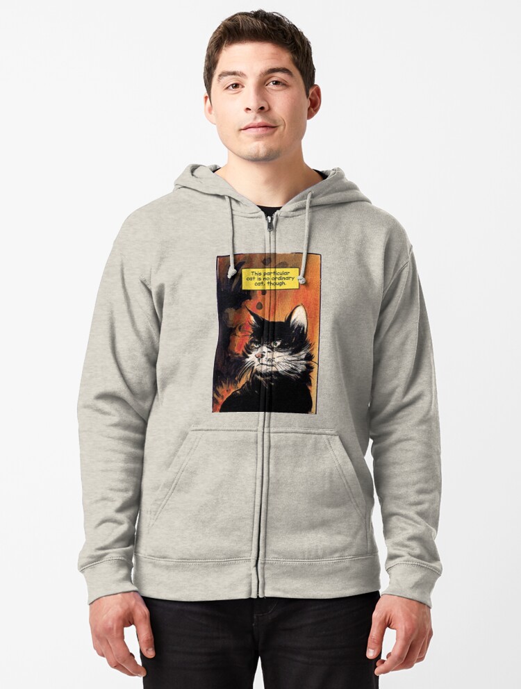 cat zipper hoodie