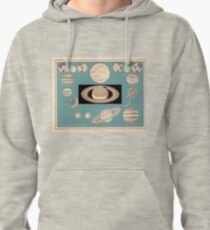 Vintage Planetary Size Comparison Chart (1869) Pullover Hoodie