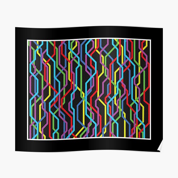 Pattern 020: Map Lines Poster
