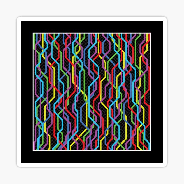 Pattern 020: Map Lines Sticker