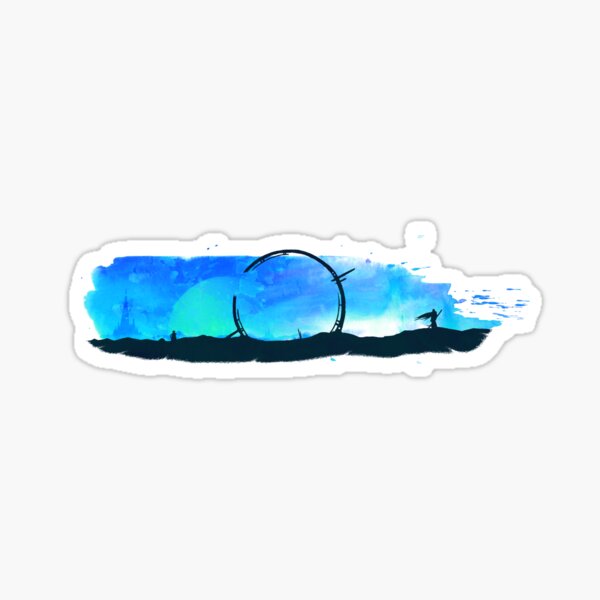 Fantasy watercolor landscape Sticker