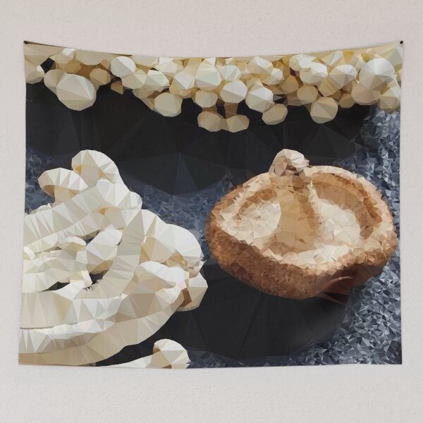 Item preview, Mushrooms Low Poly Geometric Triangles designed and sold by Vicky Brago-Mitchell®.