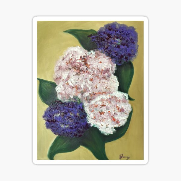 Hydrangeas Contrasted Sticker