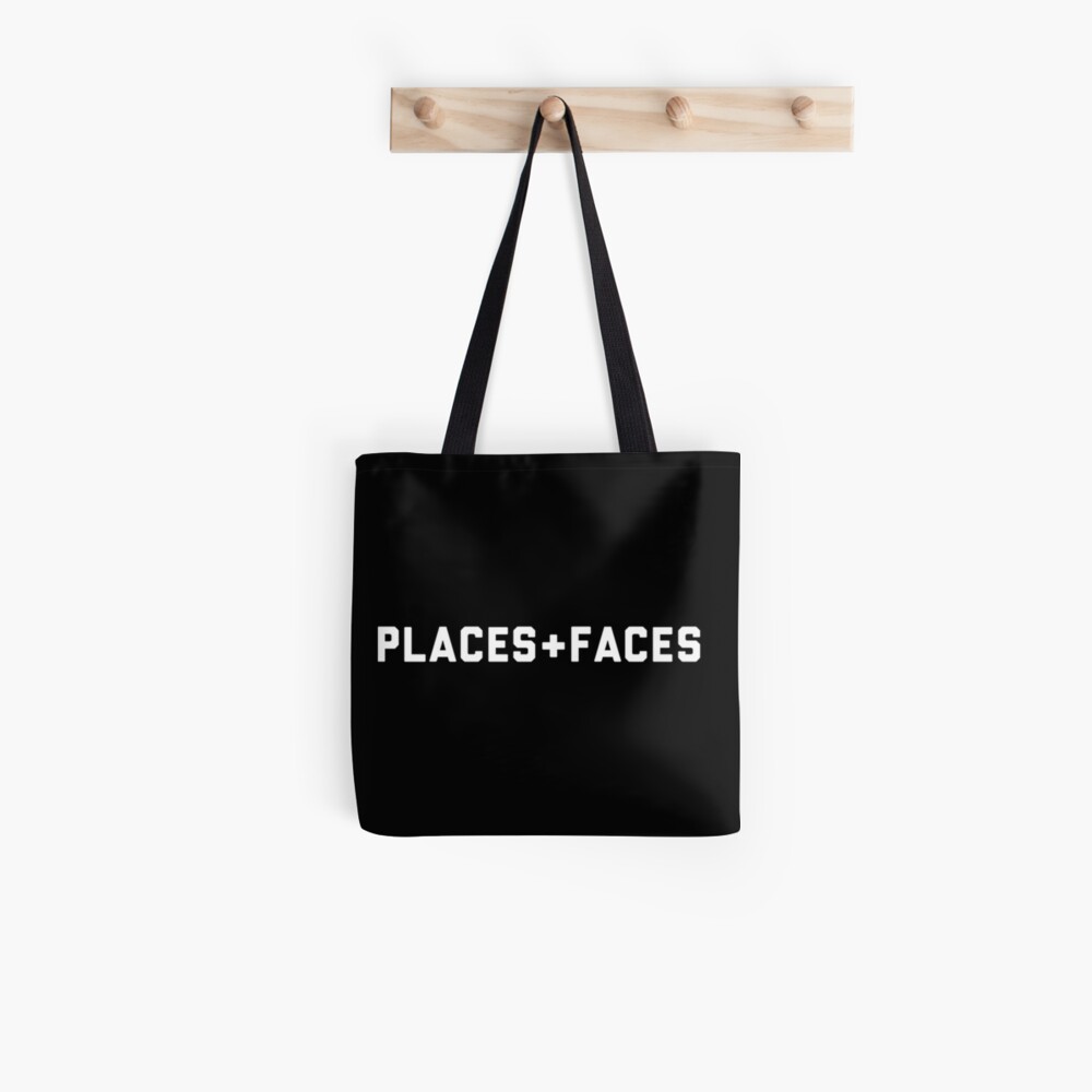 places and faces tote bag