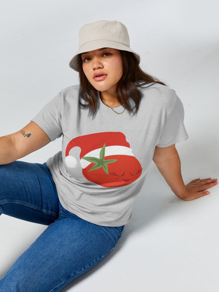 Discover Tomato in a Santa Hat - Christmas Fruits and Vegetables T-Shirt