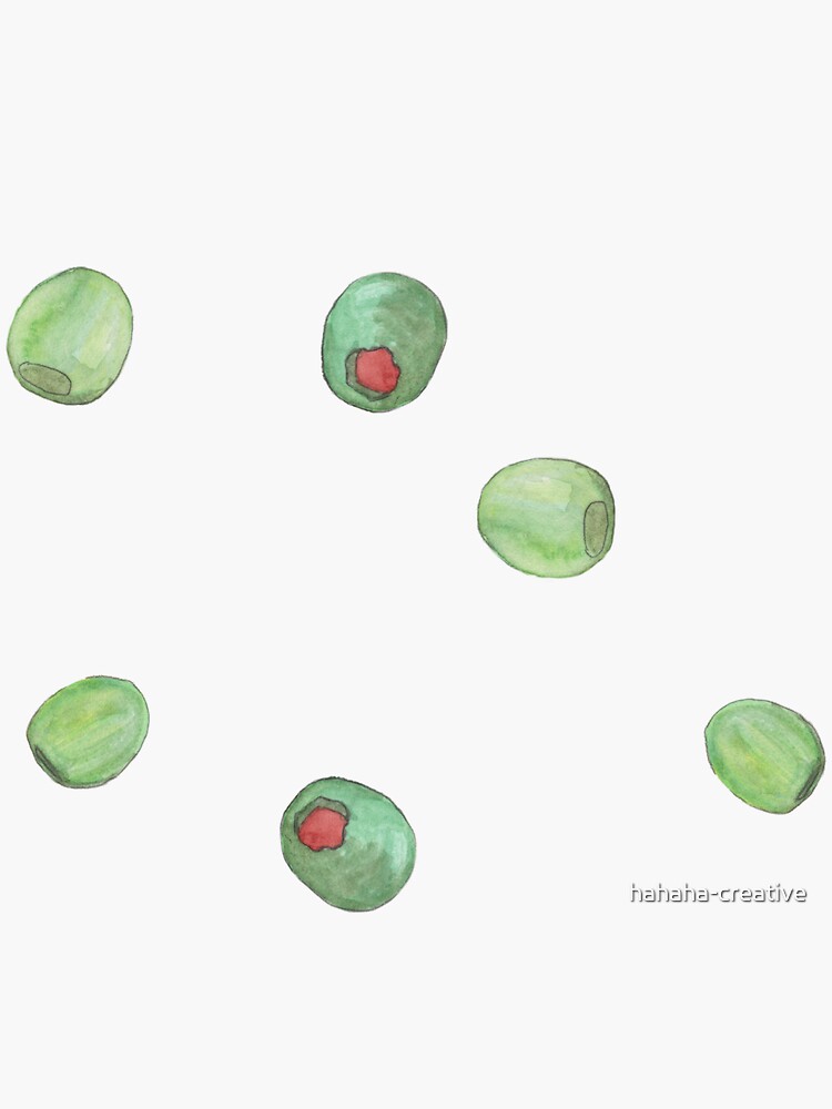 Thumbnail 3 of 3, Sticker, olives designed and sold by hahaha-creative.
