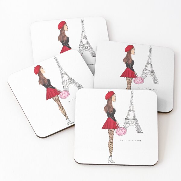 Item preview, Paris Girl Drawing - Leaving Paris Fashion art print designed and sold by SMillustrations.