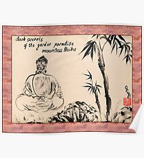 Dark Secrets (garden Buddha). Haiga Poster