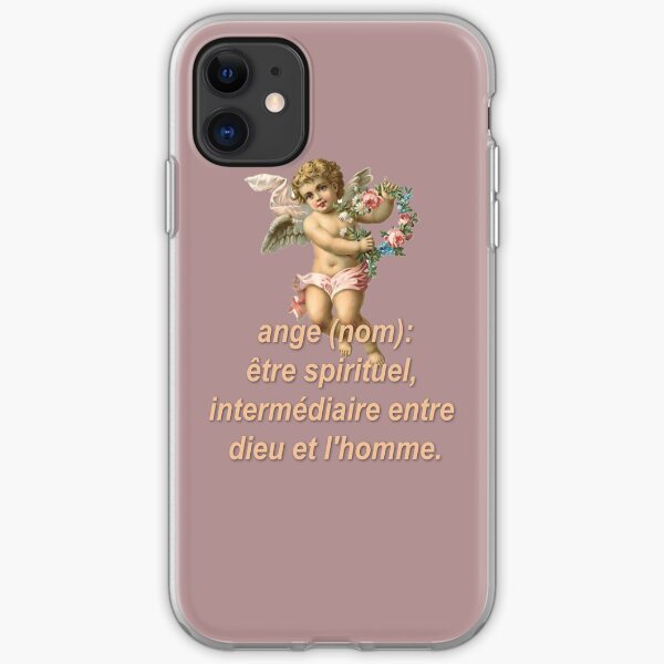 Aesthetic and Stylish Angel Definition Print iPhone Soft Case