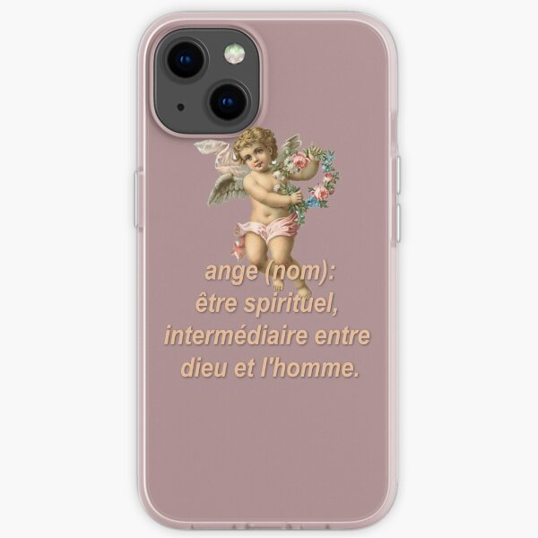 Aesthetic and Stylish Angel Definition Print iPhone Soft Case