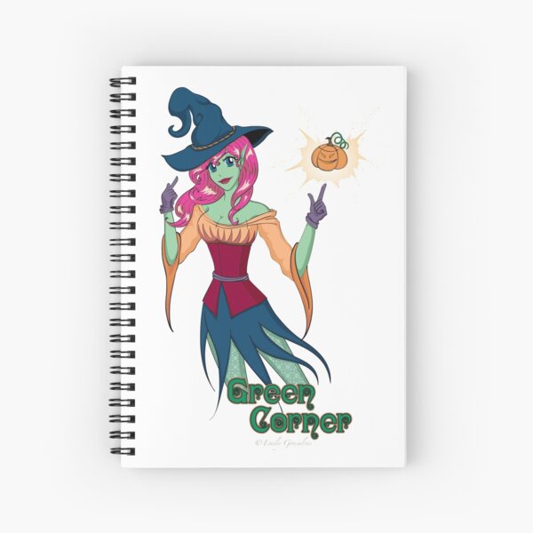 Green Corner Witch Spiral Notebook