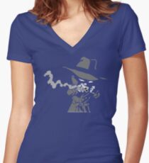 Tracer Bullet, Private Eye Women's Fitted V-Neck T-Shirt