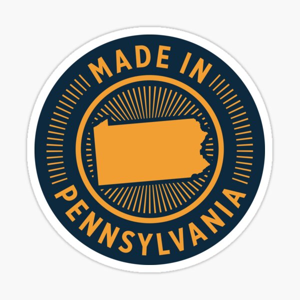 "Made in Pennsylvania" Sticker for Sale by madeusa Redbubble