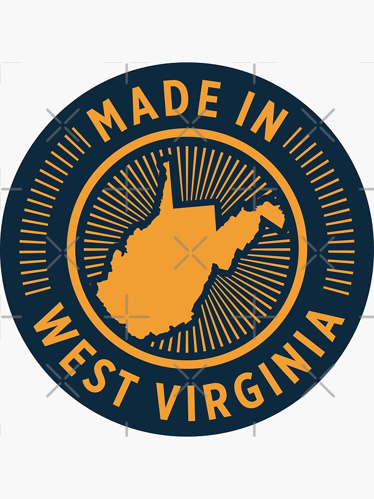 "Made in West Virginia" Sticker for Sale by madeusa Redbubble