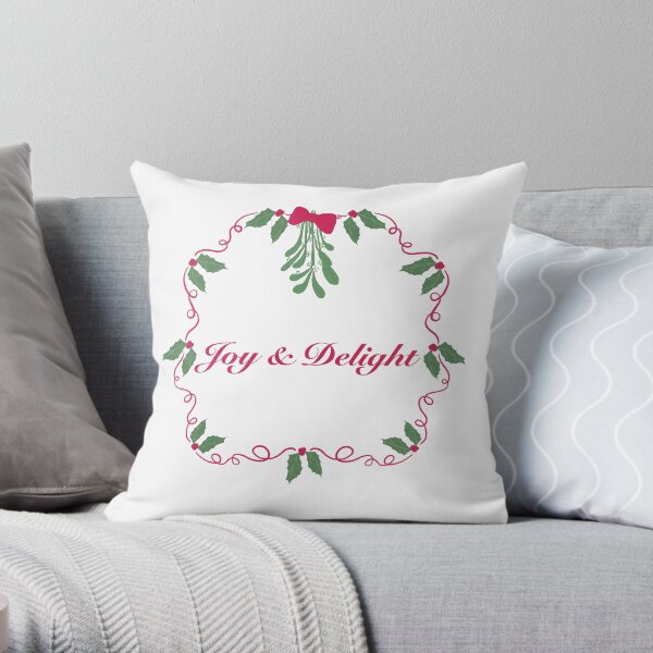 Joy and Delight Throw Pillow