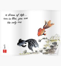 A stream of Life ... Haiga Poster