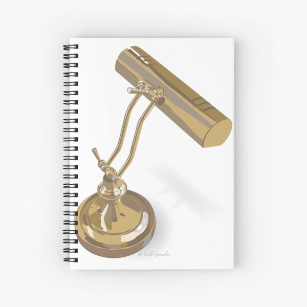 Desk Lamp Spiral Notebook