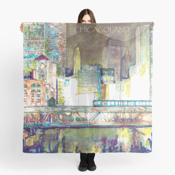 Chicago painting picture Scarf