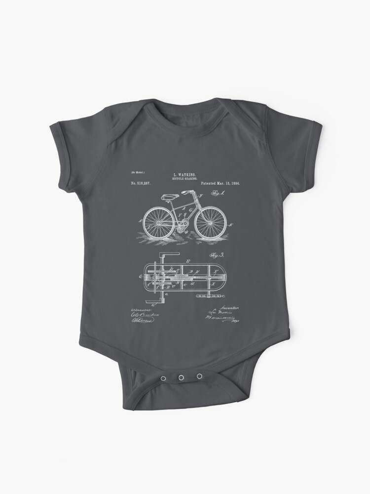Bike Patent Bicycle Art Blueprint Baby One Piece By Patentpress Redbubble