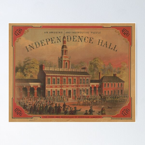 Item preview, Vintage Independence Hall Illustration (1878) designed and sold by BravuraMedia.
