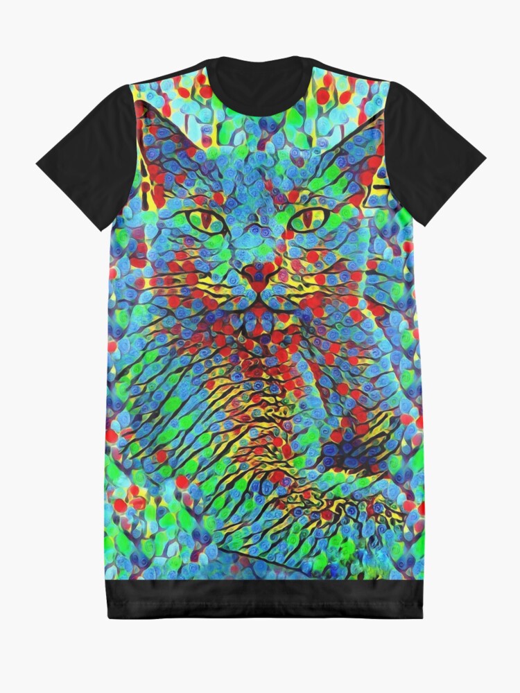 Alternative Ansicht von CAT POINT PAINTING T-Shirt Kleid