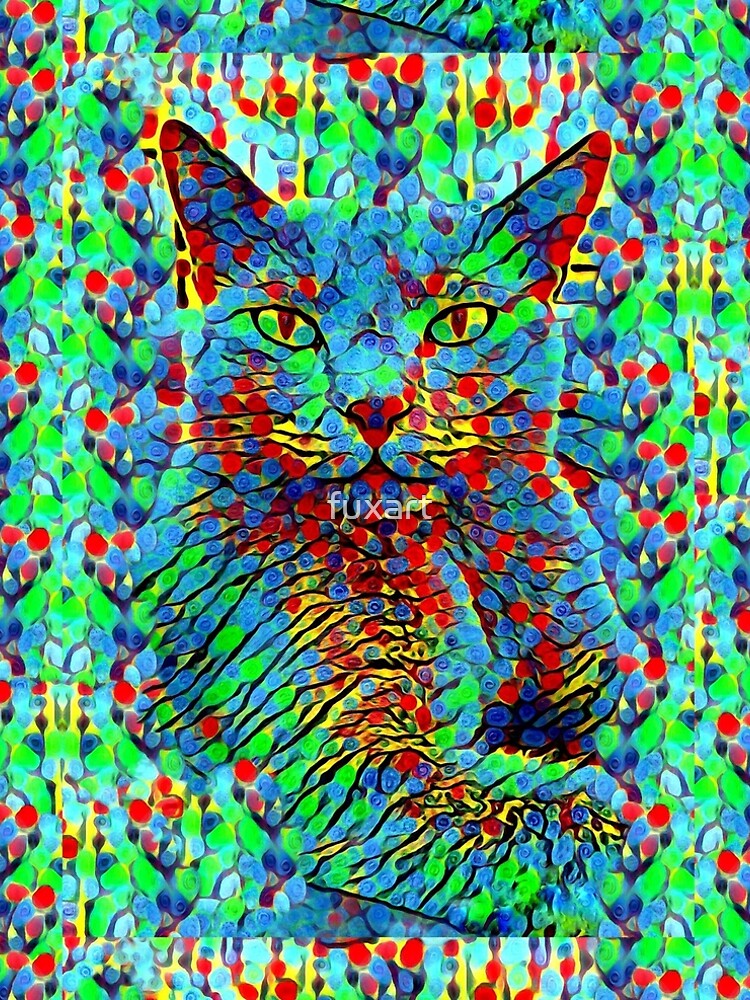 Thumbnail 4 von 4, A-Linien Kleid, CAT POINT PAINTING designt und verkauft von fuxart.