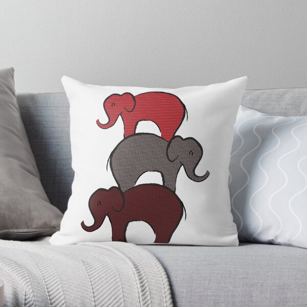 Alabama elephants Throw Pillow
