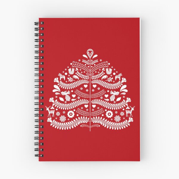 Item preview, White Scandinavian Christmas Tree on Red designed and sold by Gsallicat.