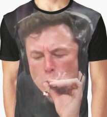 Elon Musk Smoking Weed Graphic T-Shirt