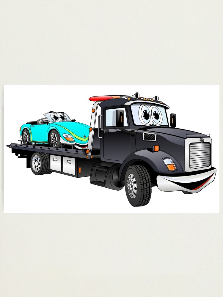 Cartoon Monster Tow Truck Photographic Print for Sale by Mechanick
