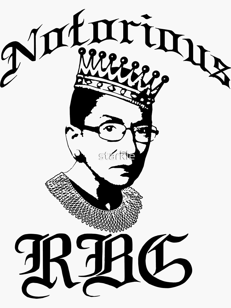 NOTORIOUS RBG Ruth Bader Ginsburg SCOTUS Feminist Icon Crown Sticker