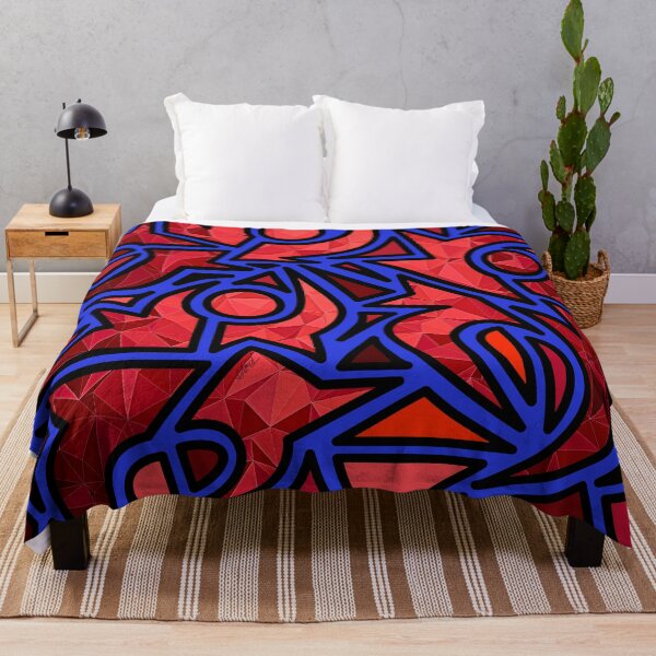 Item preview, Joopies ~ Red Fractals on Blue - Abstract Geometric Pattern of Dancers by Amanda M Lucas designed and sold by Amanda Lucas.