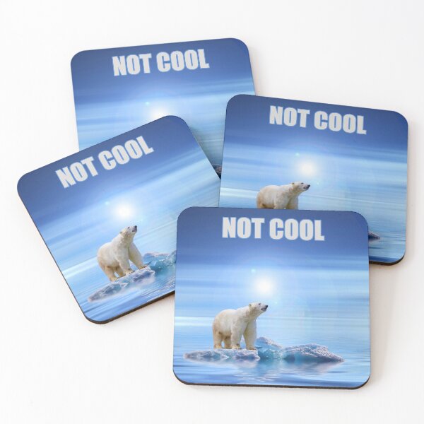 Item preview, Not Cool: Polar bear on a small chunk of ice designed and sold by PromoteProgress.