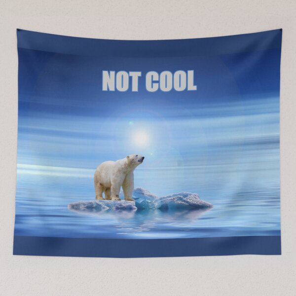 Item preview, Not Cool: Polar bear on a small chunk of ice designed and sold by PromoteProgress.