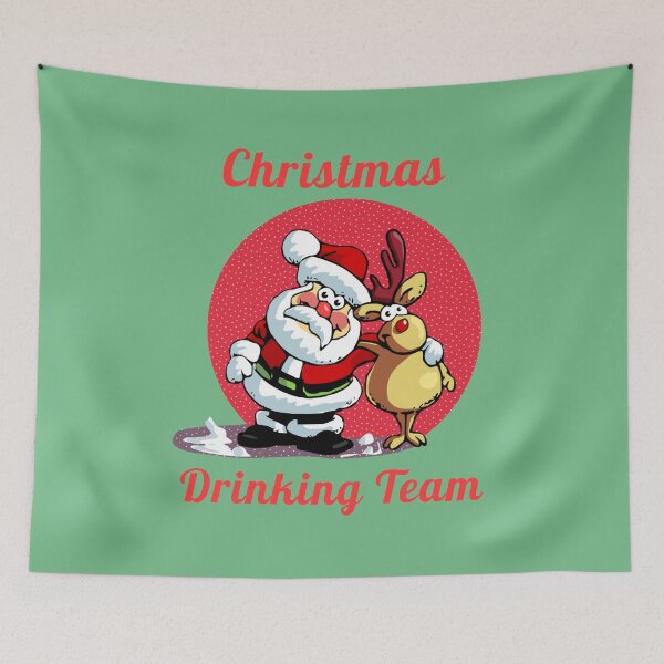 Item preview, Drinking Christmas Team Cute Cartoon Santa With Deer Gift designed and sold by Klimentina.