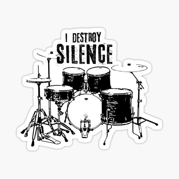 Item preview, I Destroy Silence Drummer designed and sold by corbrand.