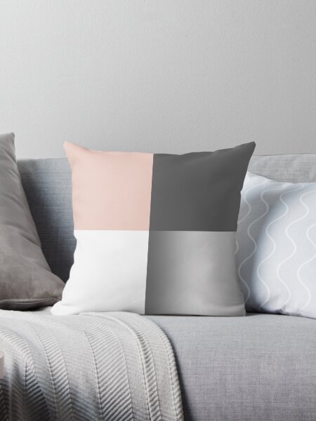 Pink and gray decorative pillows fashion