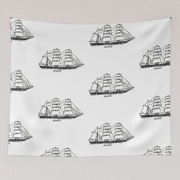 Item preview, Sail Ship, Bark. (Black and white) designed and sold by timothybeighton.
