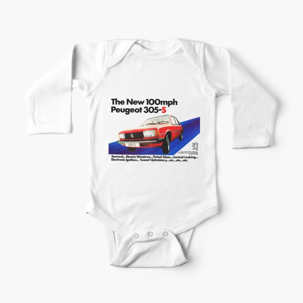 Peugeot 305 Baby One Piece By Throwbackmotors Redbubble