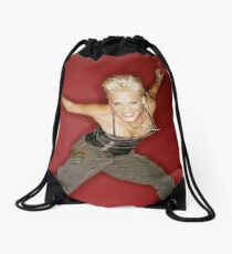P!nk Is Happy Drawstring Bag