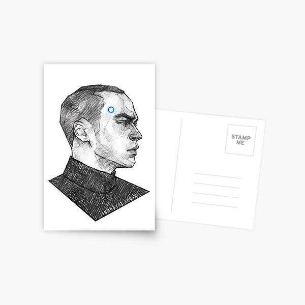 Connor / Detroit: Become Human Postcard for Sale by sunavaire