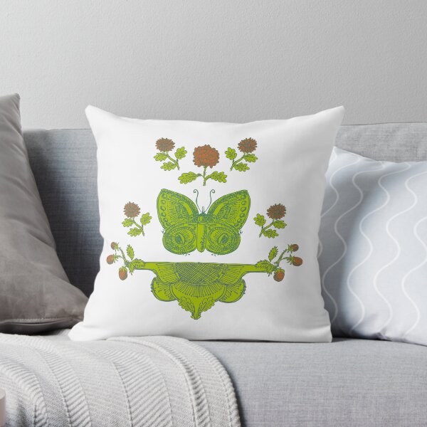 Schmetterling mit Blumen, butterlfy Dekokissen
