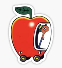 Lowly the Worm and His Apple Car Sticker